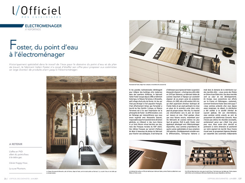 "L'Officiel des cuisinistes" parle de Foster