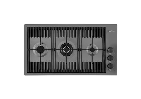 MILANO 3 BRULEURS GUN METAL, Tables de cuisson gaz