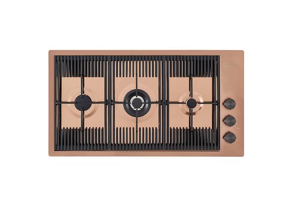 MILANO 3 BRULEURS COPPER, Tables de cuisson gaz