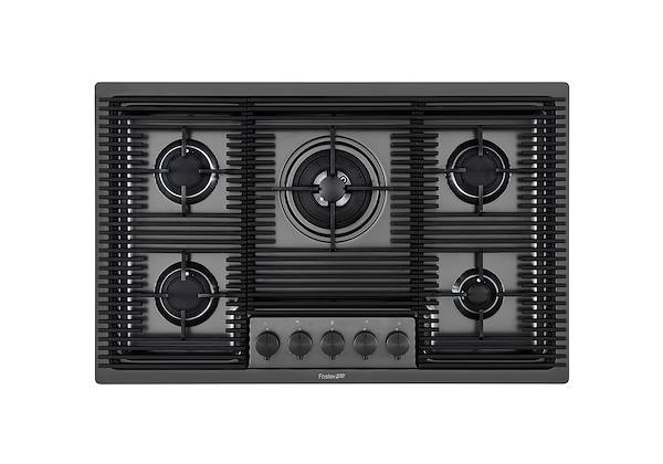 COSMO 5 BRULEURS GUN METAL, Tables de cuisson gaz