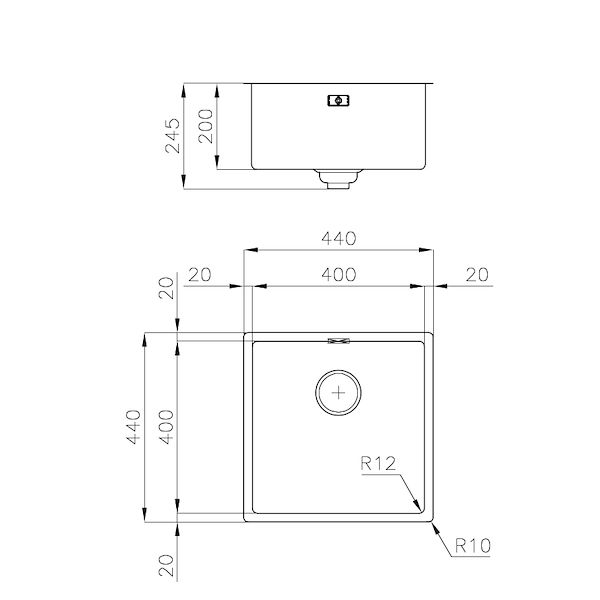 INTRIGO 400 GUN METAL SOUS PLAN