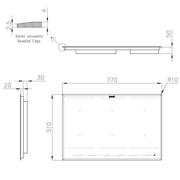 PUNTO 770 INDUCTION  6 ZONES 